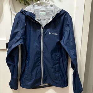 Columbia navy Raincoat-Omni-tech